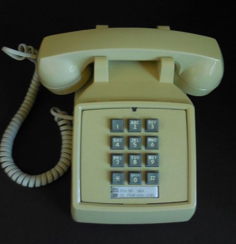Vintage 1980&#039;s itt push button desk phone gold decor prop ringer for sale