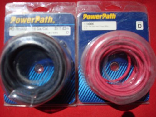 POWER PATH TEST LEADS PRIMARY WIRE 18 GA 25 FT BLACK 25FT RED MADE IN USA