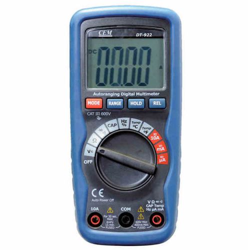 Brand CEM DT-922 Automatic Range Digital Pocket Multimeter 4000 Digital Display