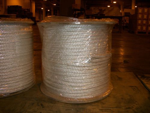 1/4&#034; x 600&#039; double braid cable pulling rope w/ 6&#034; eyes on each end for sale