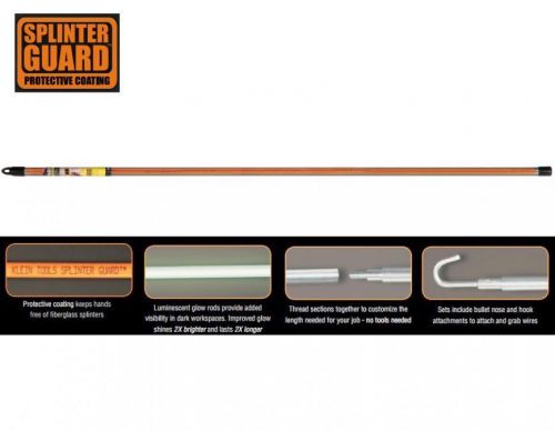 Klein Tool 12&#039; x 1/4&#034; Lo-Flex Fish Rod Wire Puller Set T21129