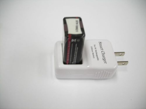 9v Smart Charger with 1pc Hitech Lion600mAh*Rechargeable*Tech-USA/Japan.CE RoHs