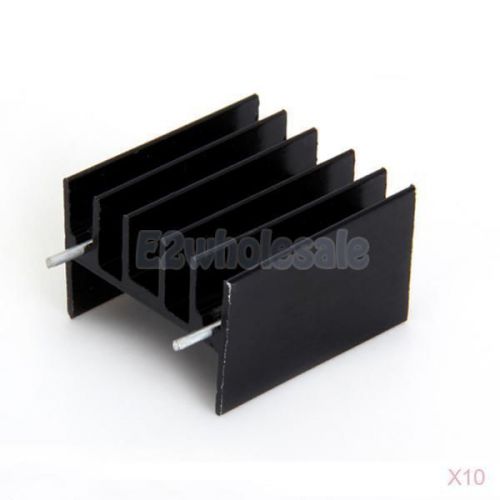 10x 12pcs black aluminum heat sink for to220 lm7805 lm7809 lm317 for sale