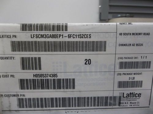 Lattice leaded fpga scm80 bga1152-6 speed,lfscm3ga80ep1-6fc1152ces -qty 20 for sale
