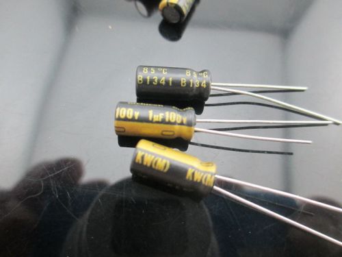 2pcs nichicon kw 1uf 100v audio electrolytic capacitor caps 5mm * 11mm for sale