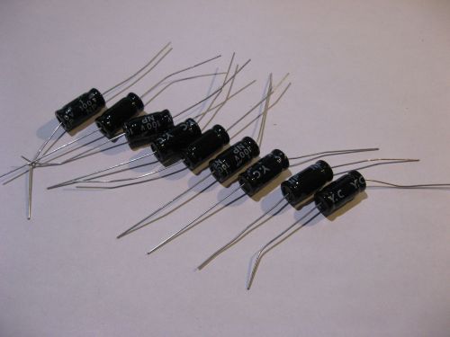 Qty 9 Non Polarized NP Electrolytic Capacitor 1uF 100V Axial Crossover NOS
