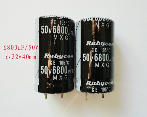 Capacitor 2x6800uf 50v electrolytic radial capacitor dip new 2pcs high quality for sale