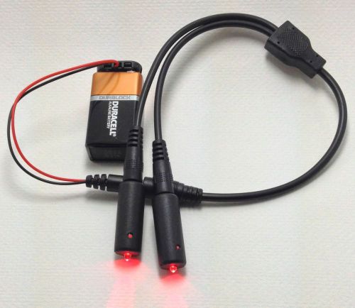 2 pcs MEL-PR1 splitter &amp; 9V Clip Micro Effects Light Pure Red LED Scenery Prop