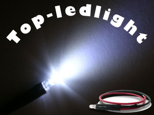 50pcs 3mm bright white pre-wired led light set f boat/car deco 25cm cable dc12v for sale