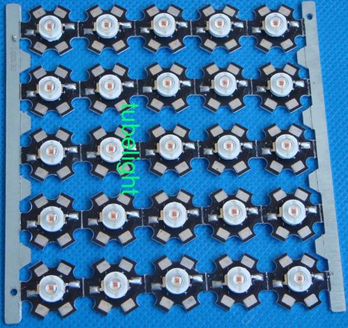25pcs 3w orange high power led light bead emitter 600-610nm+ joined together pcb for sale