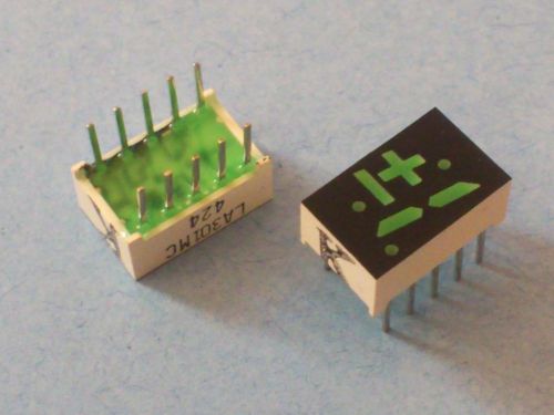 2 led light chip green plus minus + - 2 digit 10 pin numeric common anode rohm for sale