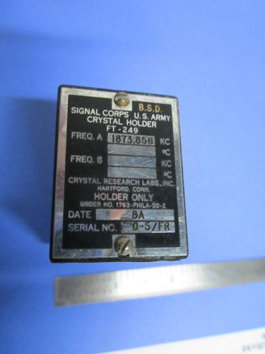 Vintage signal corps army quartz crystal oscillator frequency 1873.858 kc for sale