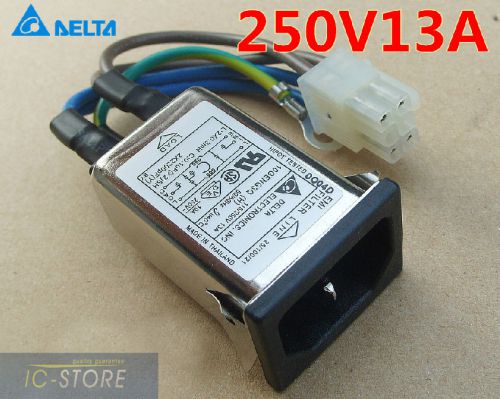 Delta 10geng3q ac 115-250v 13a power emi noise filter / 6 pin connector for sale