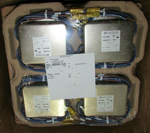 4 tyco corcom rfi power line filters, 30a f4126a 2-6609086-0 nortel interference for sale