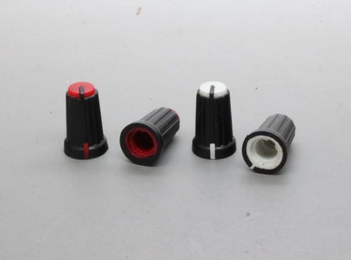 20 x plastic control knob insert type 12mmdx19mmh 6mm d shaft - various colors for sale