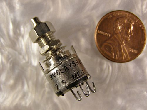 Clarostat RV6 2.5 Meg ohm Locking Potentiometer Linear Taper NOS USA Mil-Spec