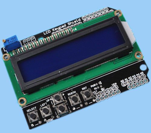 1602 LCD Board Keypad Shield Blue Backlight For Arduino Duemilanove Robot good