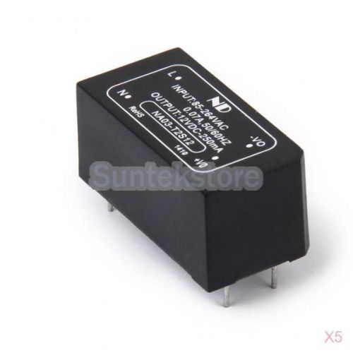 5xisolated power module input ac 85-264v/ dc 100-370v to output dc 12v converter for sale