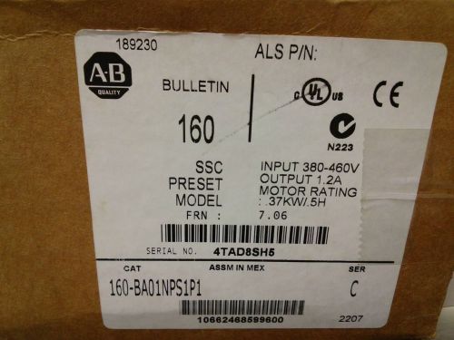 Allen Bradley 160-BA01NPS1P1 SER-C