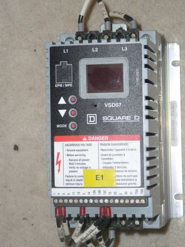Schneider electric square d vsd07 submicro vfd drive used fully function for sale