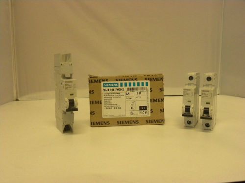 3 Siemens 5SJ4106-7HG42 Miniature Circuit Breakers