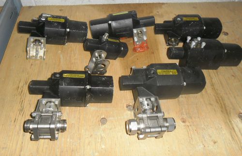 1 lot swagelok ball valves &amp; actuators 7pcs for sale