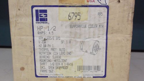Emerson electric motor 1/2 hp 230 volts for sale
