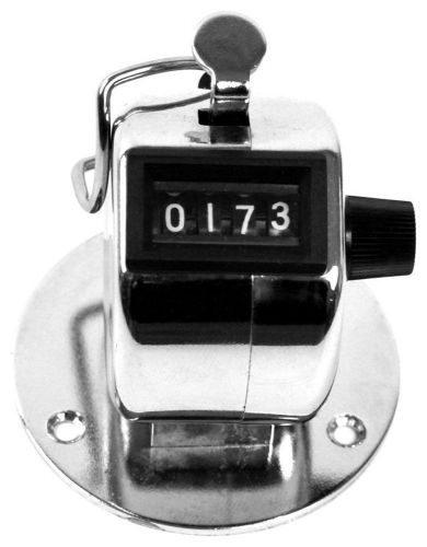 Manual hand mechanical digit palm click tally counter with base mount for sale