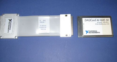 National Instruments DAQCard-AI-16XE-50 PCMCIA NI DAQ Card w/ Adapter Cable