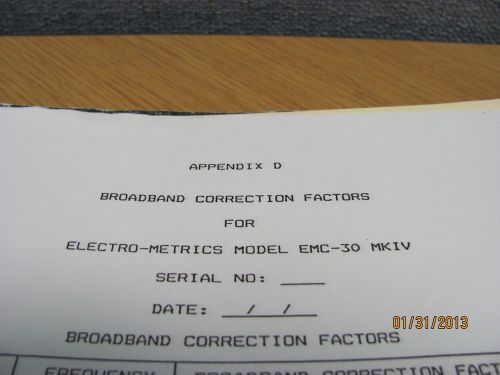 FAIRCHILD MODEL EMC-30 MK IV: Interference Analyzer - Instruction Manual w/schem