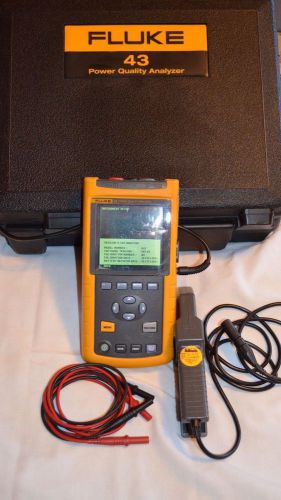 Wow! fluke 43 power analyzer kit w/infrared thermometer, 500a current probe for sale
