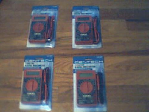 4 New Cen-Tech 7 Function Digital Multimeters Item 69096 Meters Lot