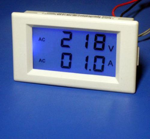 Digital AC100-300V 0-50A  LCD DUAL DISPLAY PANEL Combo VOLT/AMP meter