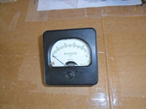 VINTAGE WESTON DC Volt METER 0-10KVdc MODEL 301