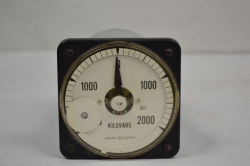 GENERAL ELECTRIC 2000 IN TO 2000 OUT KILOVARS PANEL METER GAUGE D204949
