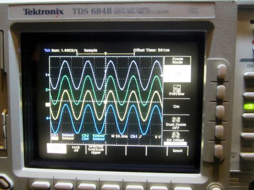 Tektronix tds684b 4 channel color real-time digital oscilloscope 5 gs/s 1 ghz bw for sale