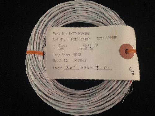 Omega thermocouple pvc insulated wire expp-2cu-265 50&#034; length for sale