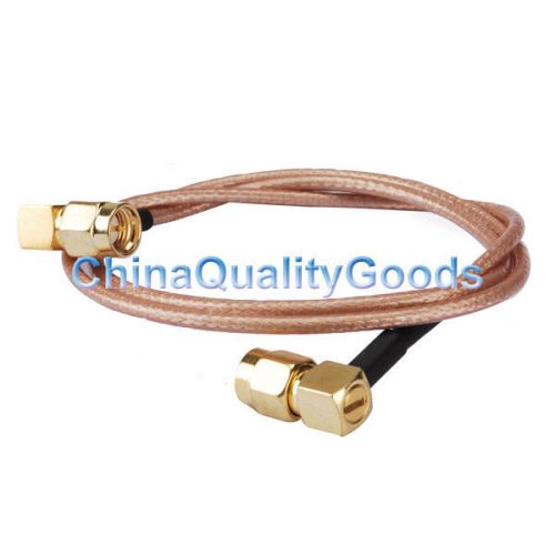 2pcs of Pigtail cable SMA Male right angle to SMA Male right angle RG316 15cm
