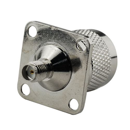 N-type male flange panel mount 25*25mm to sma female straight wifi rf adapter for sale