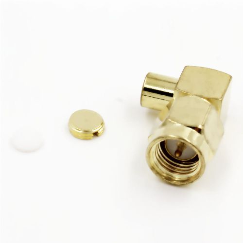 10pcs SMA male plug right angle for RG402 141 cable  RF connector