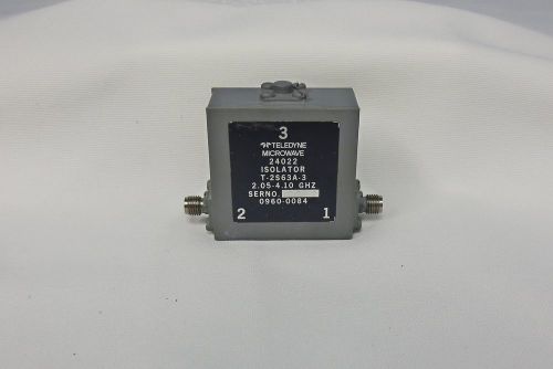 Teledyne Microwave T-2S63A-3  24022 Isolator, SMA(f)  20dB  2.05-4.10 GHz
