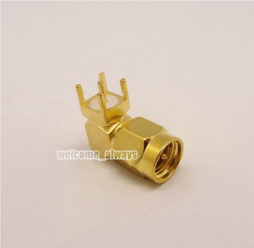 Sma male plug solder for pcb clip edge mount rf connector for sale