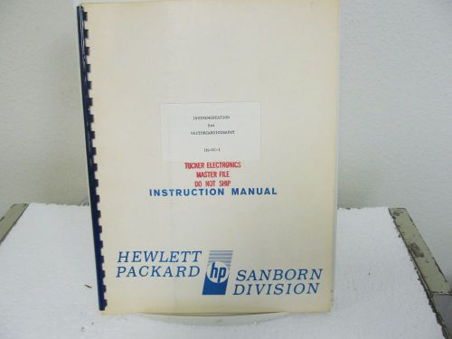 H-P (Sanborn Div.) IM-VC-1 Vectorcardiography Operations Manual w/diagrams
