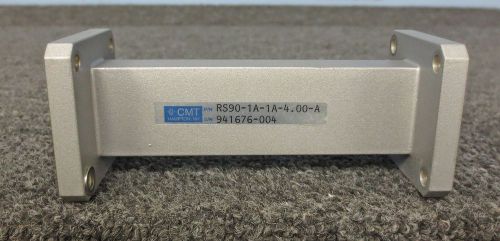 CMT Continental Microwave RS90-1A-1A-4.00-A 4&#034; Waveguide Section, 8.2-12.4Ghz