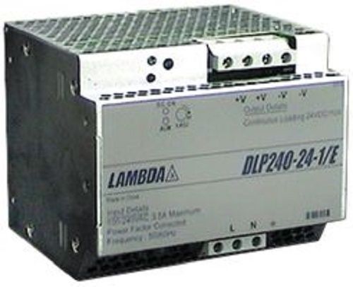 TDK LAMBDA  DLP240-24-1/E  AC/DC CONV, DIN RAIL, 1 O/P, 265VAC, 24V