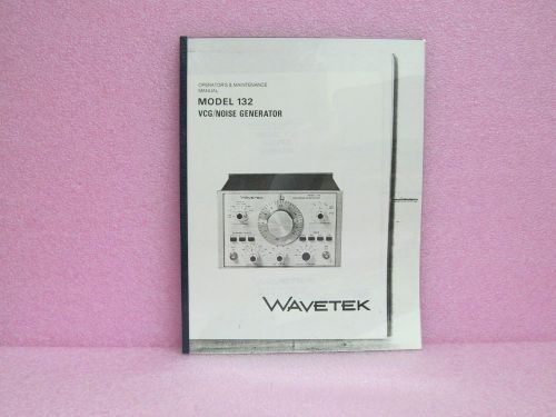 Wavetek Manual 132 VCG/Noise Generator Operator&#039;s Manual Only (12/89)