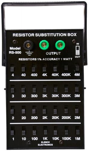 Decade Resistor Substitution Box 1 Watt 1% Elenco RS500 NEW