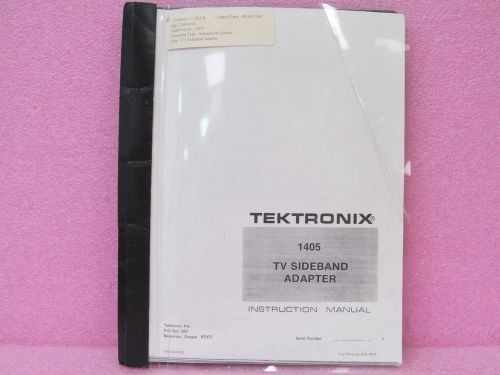 Tektronix 1405 TV Sideband Adapter Instruction Manual w/schematics (6/76). Copy