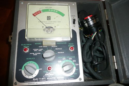 VINTAGE ANTRONIC ANCHOR ELECTIC TUBE TESTER MODEL T-471 REACTO TESTER
