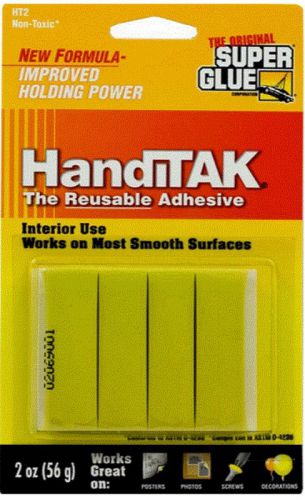 Super Glue HandiTAK Reusable Adhesive 13 2oz Packs New &amp; Improved Holding Power